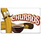 Signmission Churros Banner Heavy Duty 13 Oz Vinyl with Grommets Single Sided B-60 Churros - alternate 1